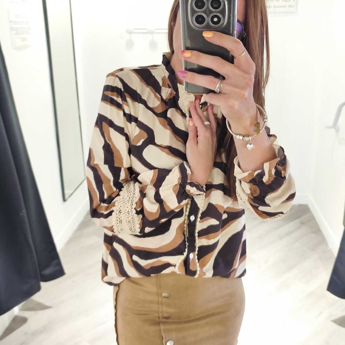 Chemise imprimée Zèbre — détail